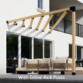DIY Pergola Bracket Kit for an Attached Triangle Pergola With Roof Posts - Any Size Up to 12' x 12'