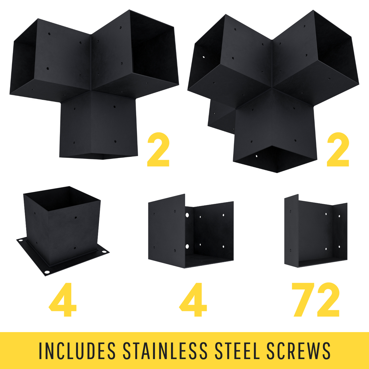 Bracket Kit for a Pergola w/ Side Walls