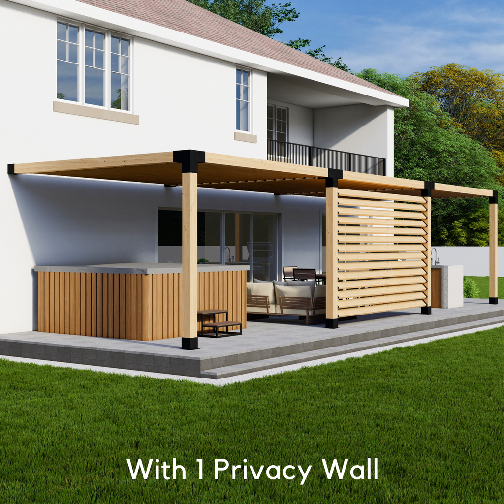 Wall-Mounted Wooden Pergola Kit