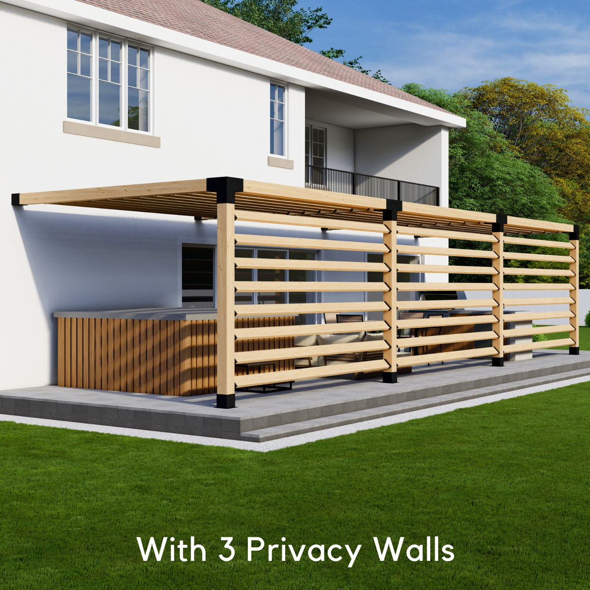 Bracket Kit for a Wood Deck Pergola