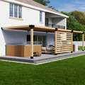Kit for Building a Pergola Against Wall
