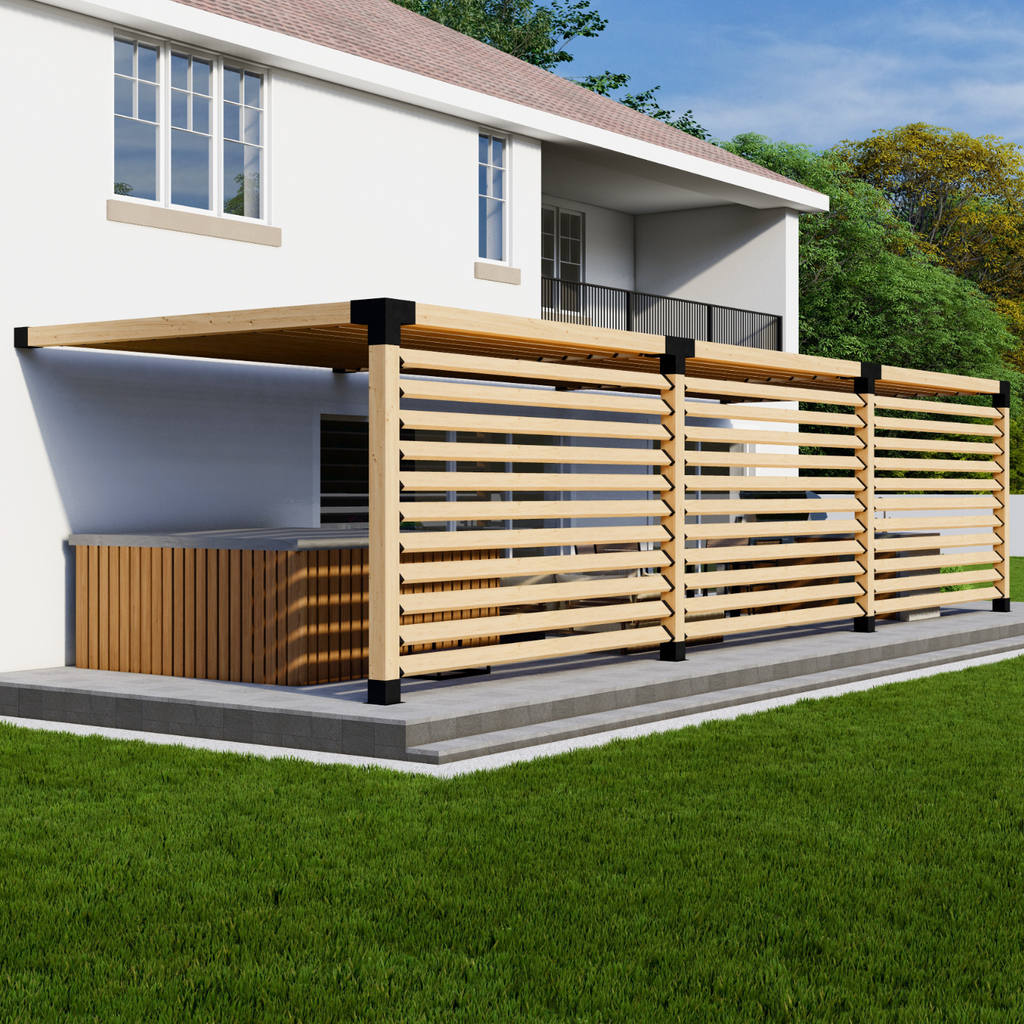 Attached Modern Pergola Kit