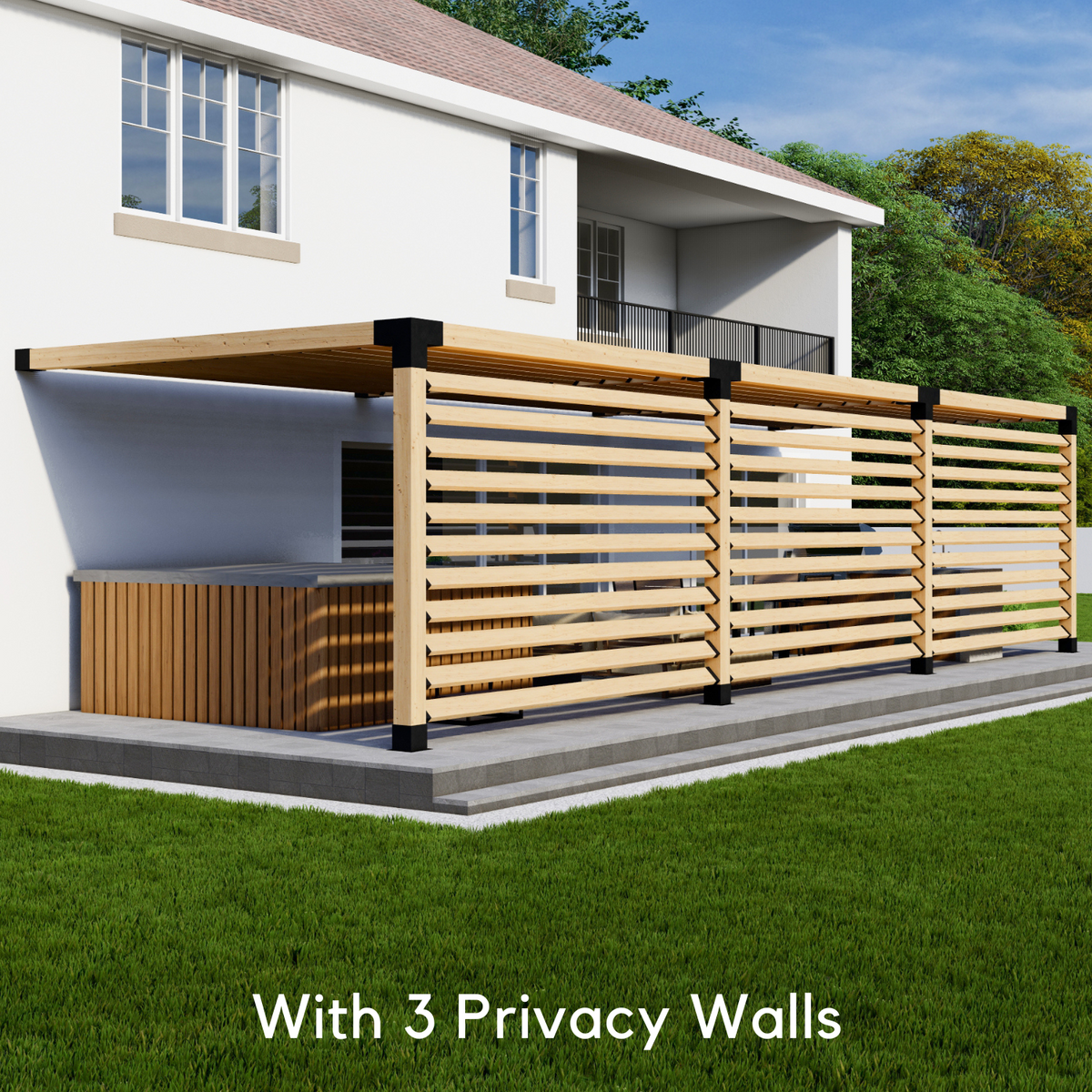 Kit for Building a Pergola Against Wall