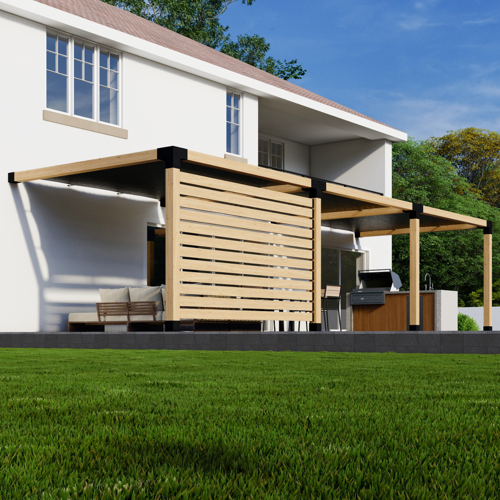 Attached Covered Pergola Kit