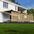Kit for a Modern Pergola With Shade Canopies