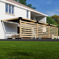 Kit for a Pergola on Deck With Shade Canopies