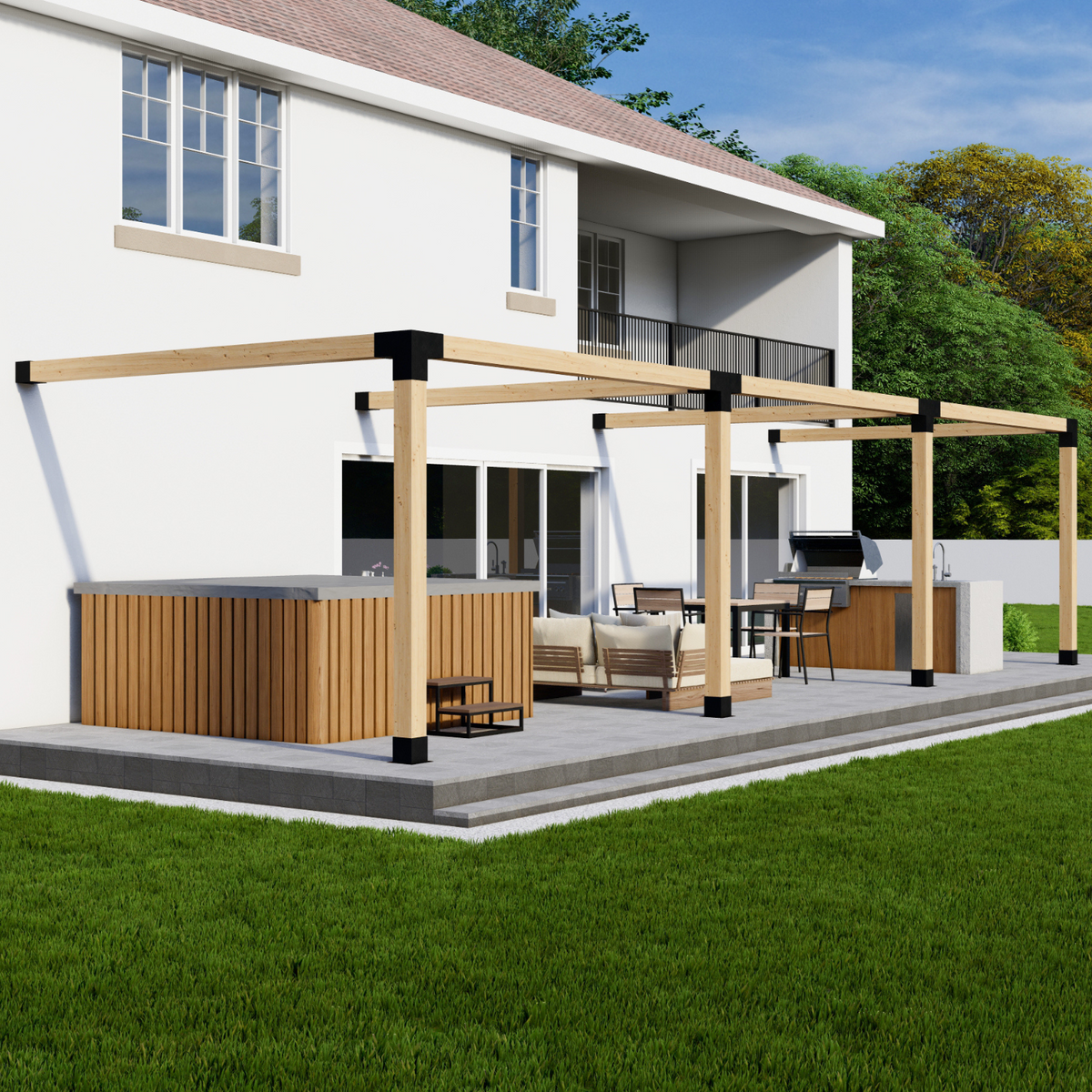 Timber Frame Pergola Kit (Brackets & Hardware)