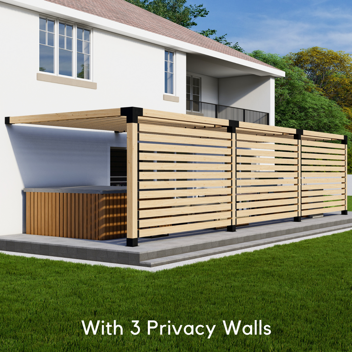 Kit for Covered Pergola With Sides