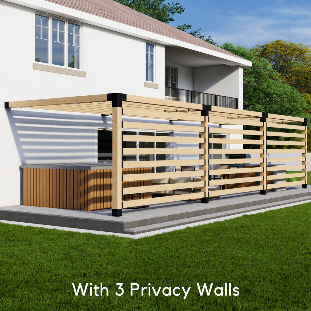 Kit for a Patio Pergola With Roof
