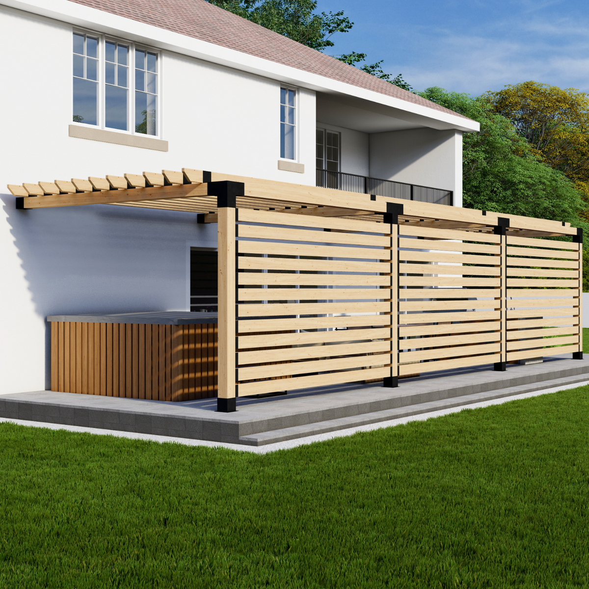 Bracket Kit for a Pergola Built on Deck