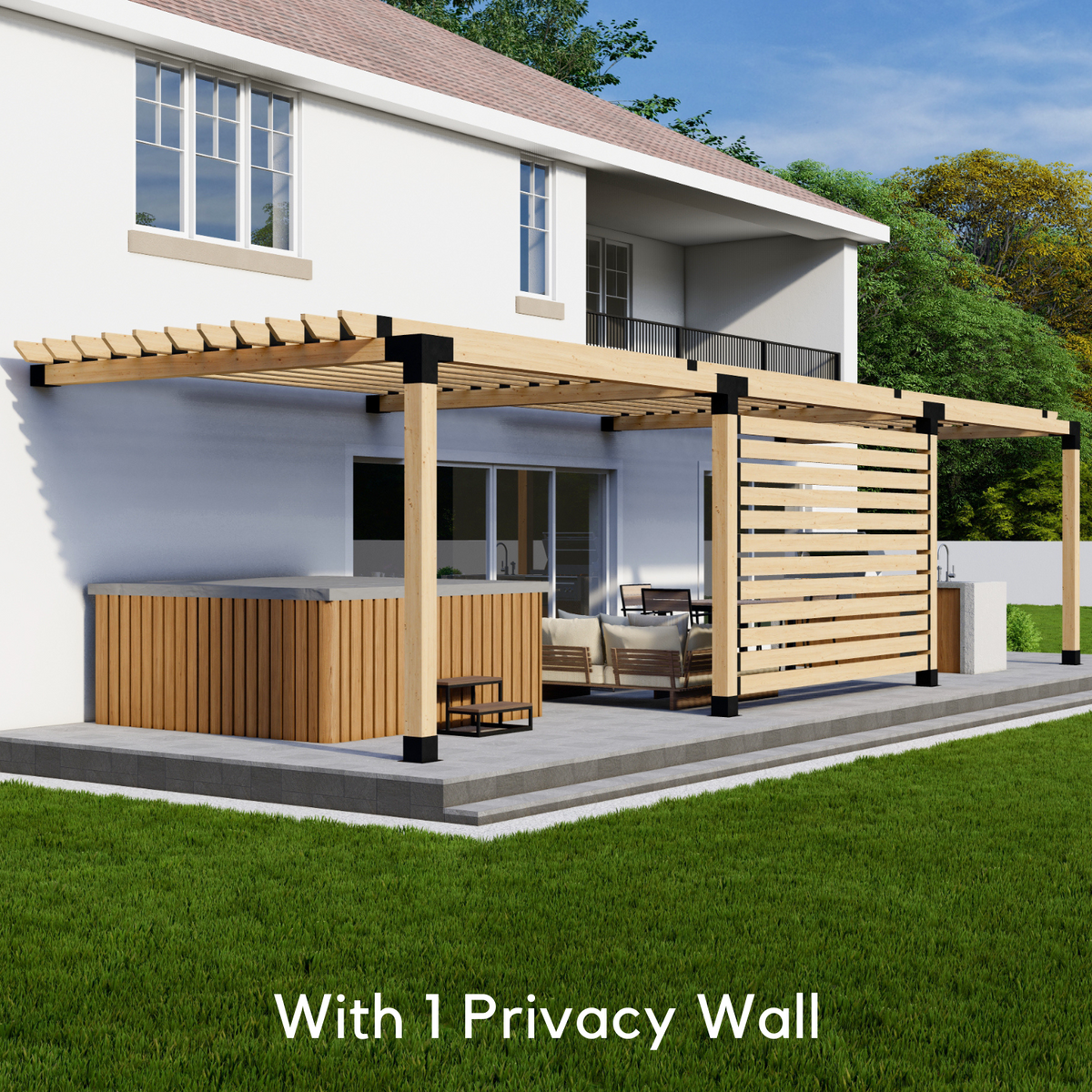 On-Deck Covered Pergola Kit