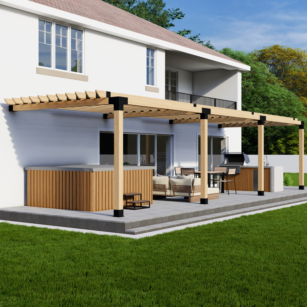 On-Deck Covered Pergola Kit
