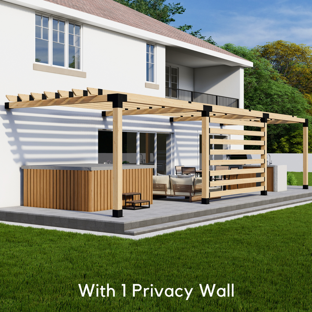 Bracket Kit for a Wood & Metal Pergola Attached to House