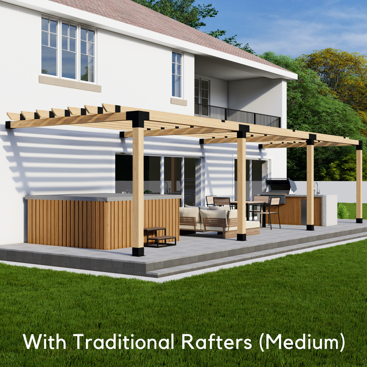 Timber Frame Pergola Kit (Brackets & Hardware)