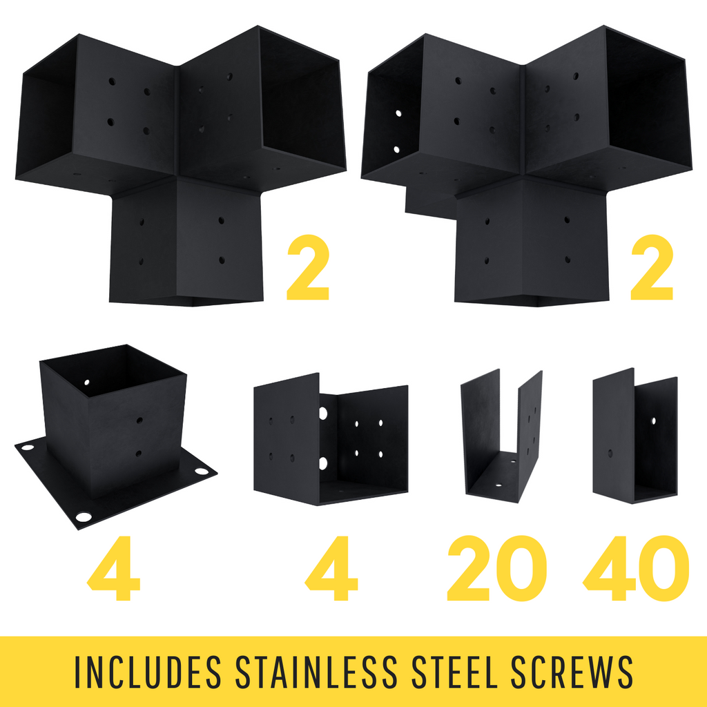 Large Wooden Pergola Kit (4x4 or 6x6 Brackets)