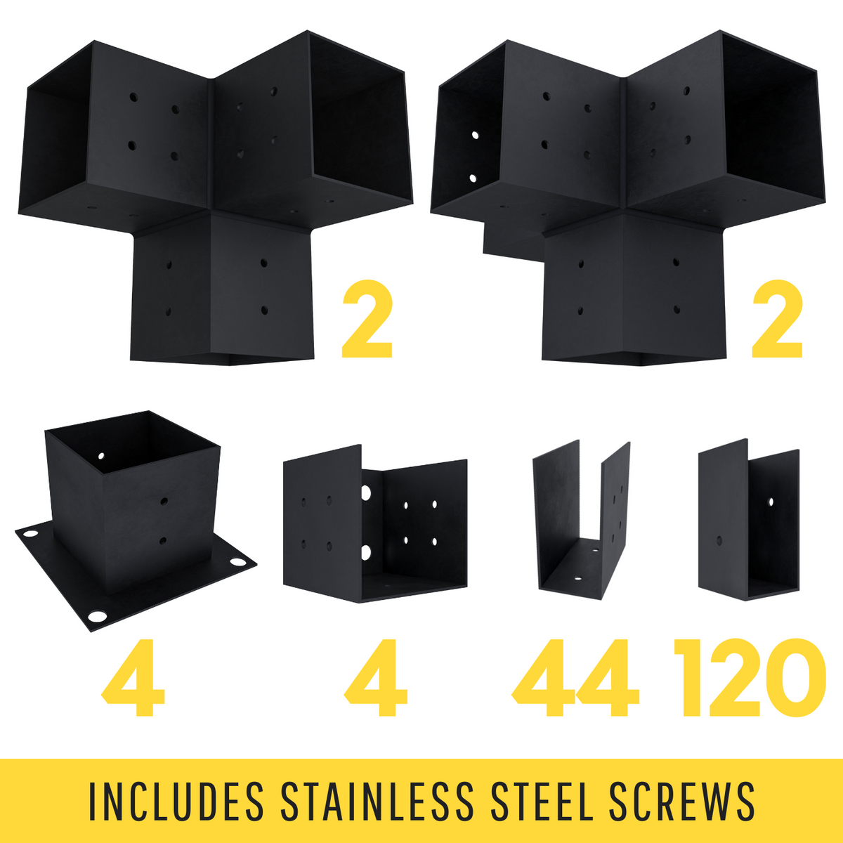 Kit for an Outdoor Pergola Attached to House