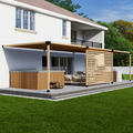 Lattice-Roof Pergola Kit