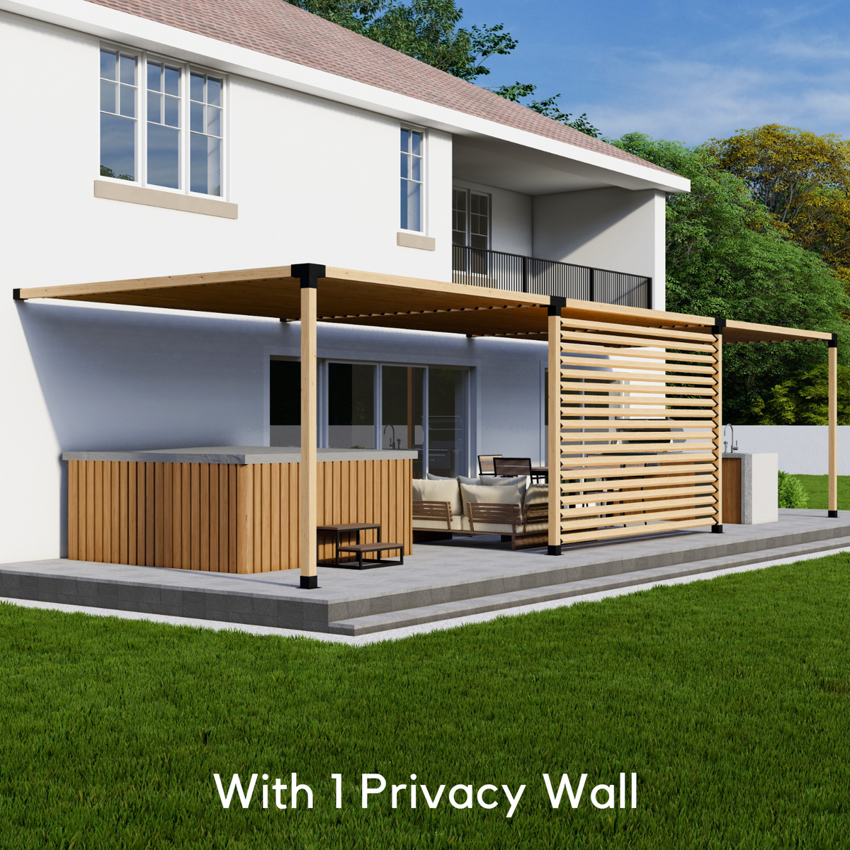 Bracket Kit for a Wooden Wall-Mounted Pergola
