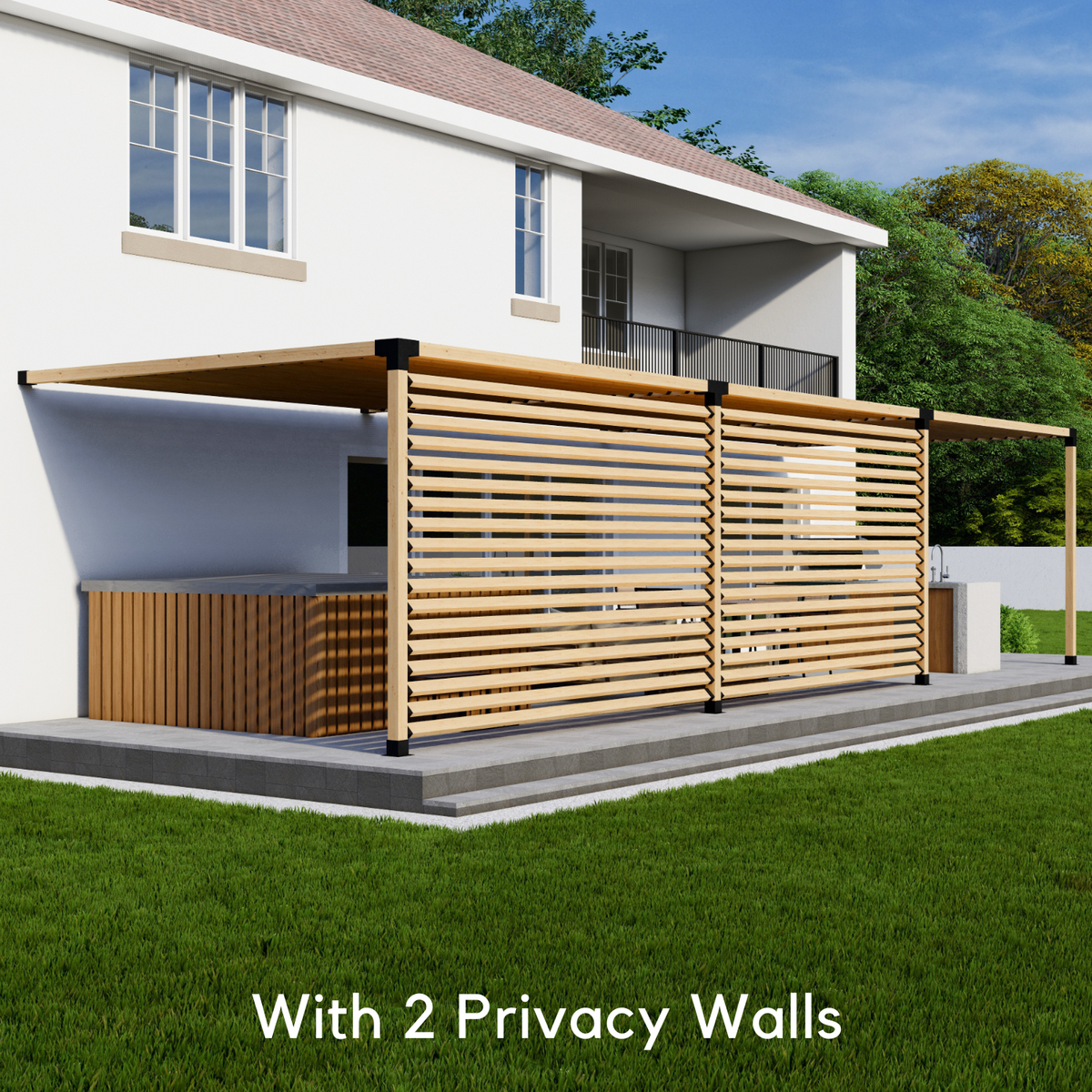 Lattice-Roof Pergola Kit