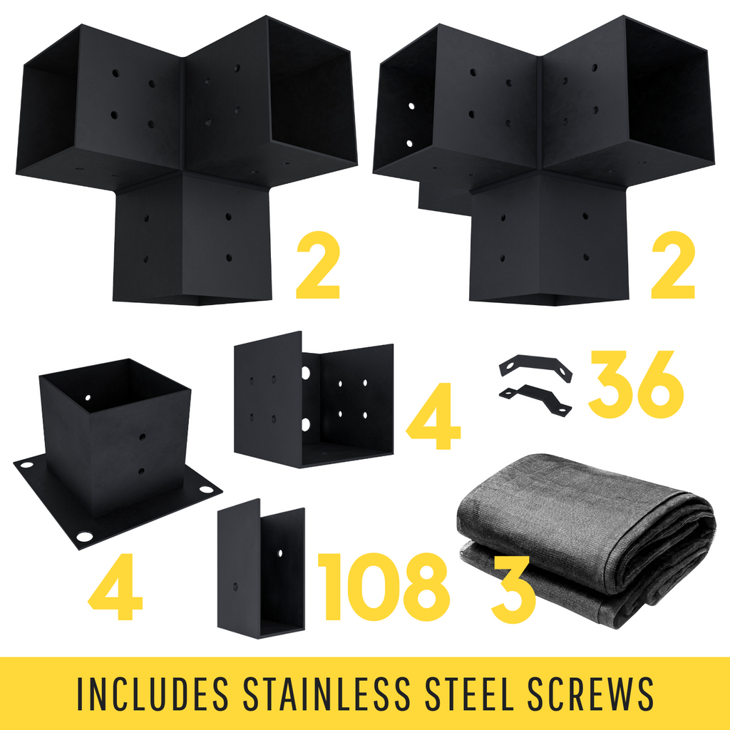 Kit for a Wall-Mounted Leaning Pergola