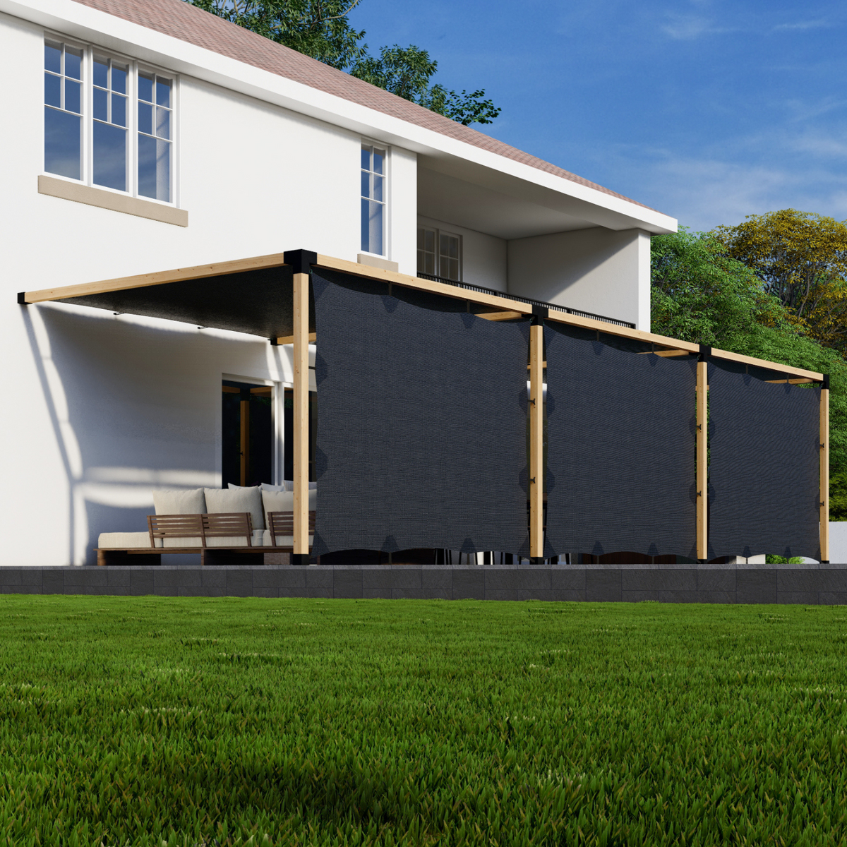Kit for a Pergola w/ Cloth Roof Canopies