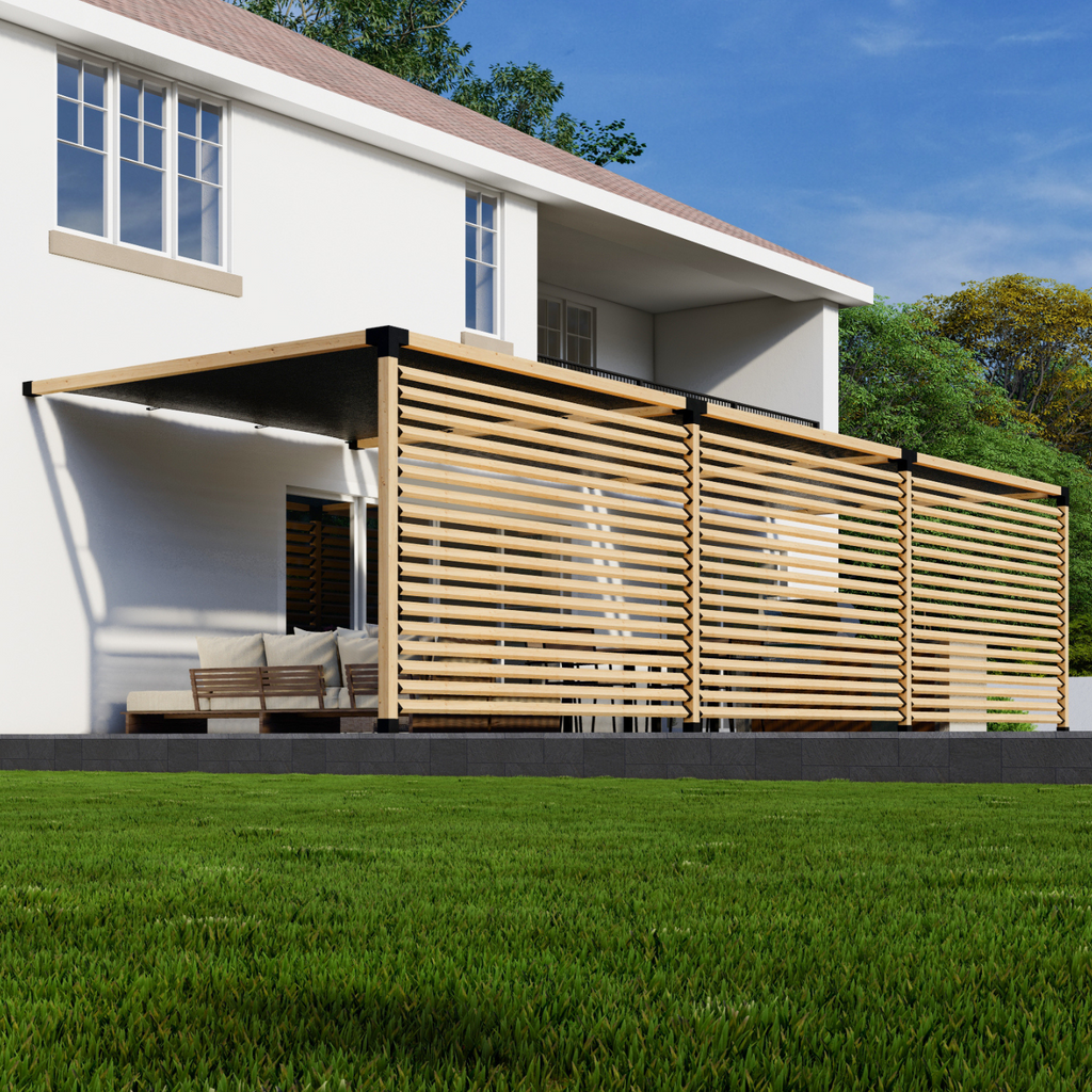 Kit for a Wall-Mounted Leaning Pergola