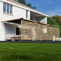 Kit for Adding a Pergola to Back of House