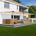 Bracket Kit for a Wooden Pergola Off House