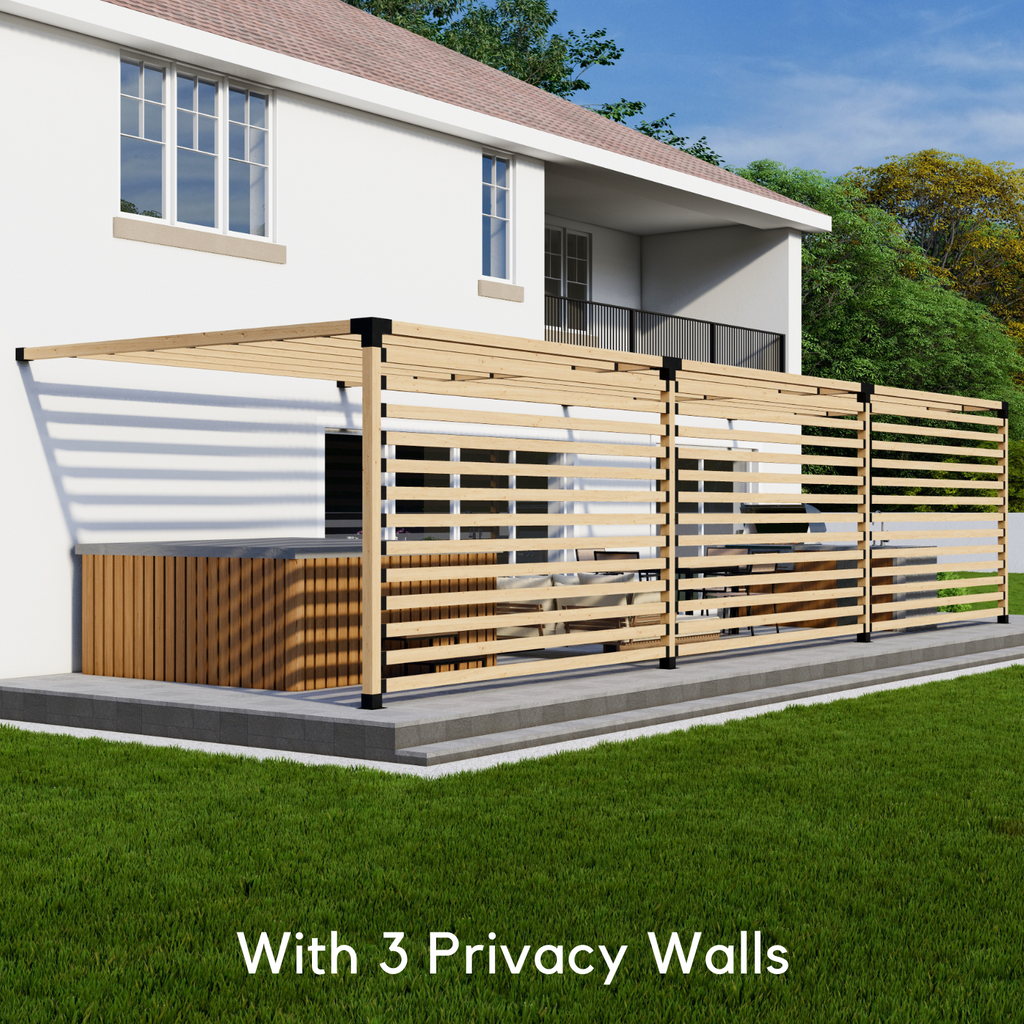 Kit for a Deck / Hot Tub Pergola With Roof