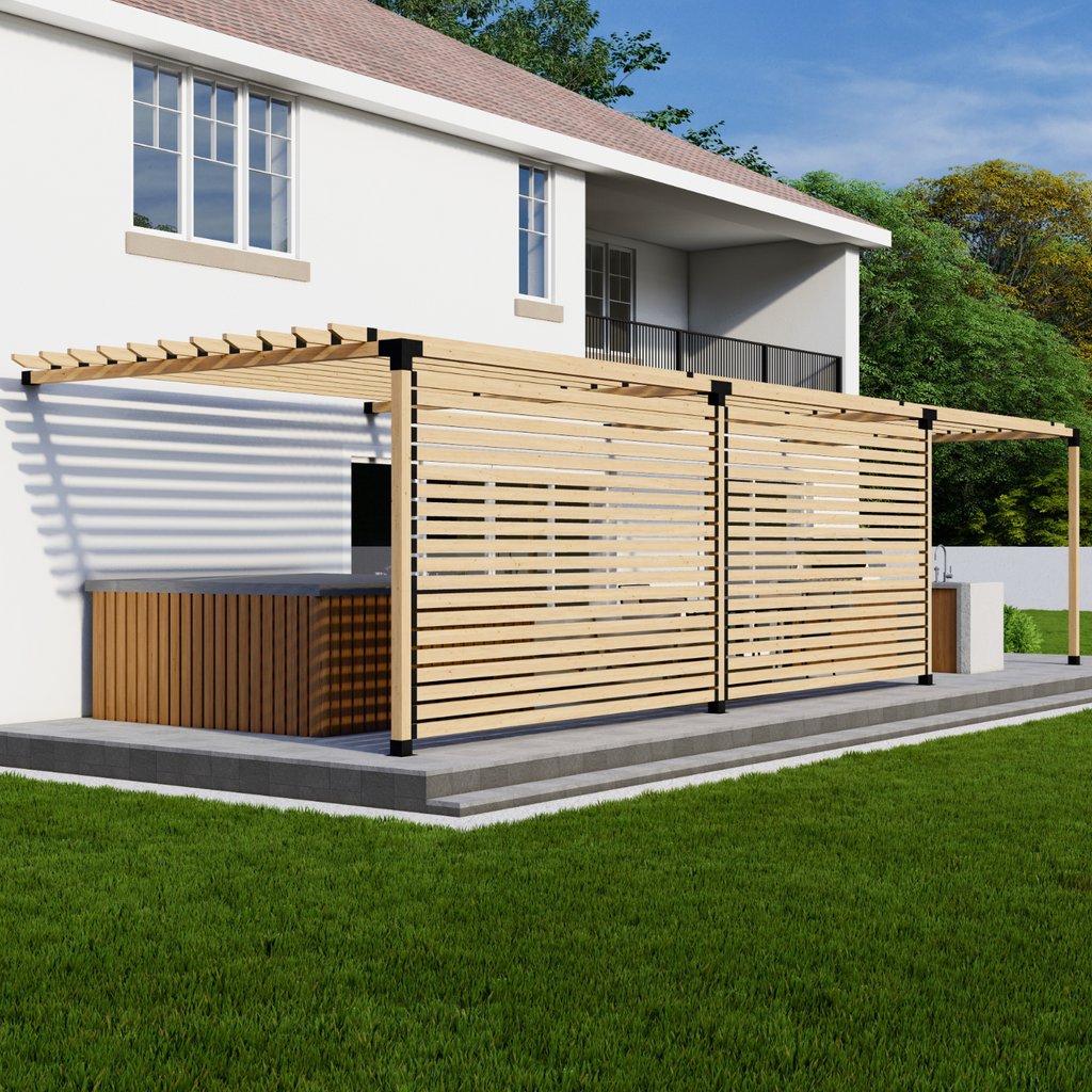 Bracket Kit for a Timber Pergola Attached to House