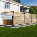 Kit for an Outdoor Pergola Attached to House
