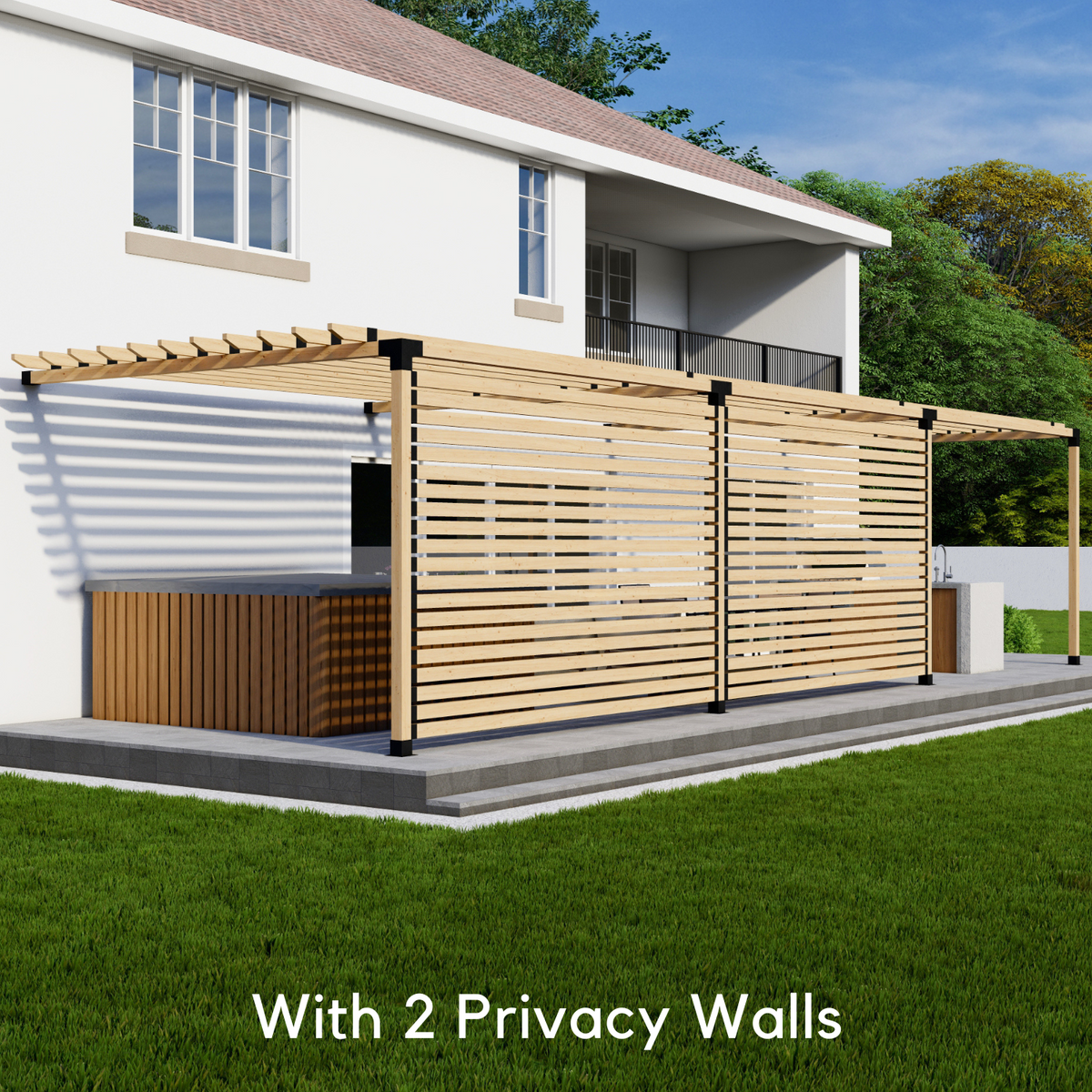 Outdoor Attached Pergola Kit