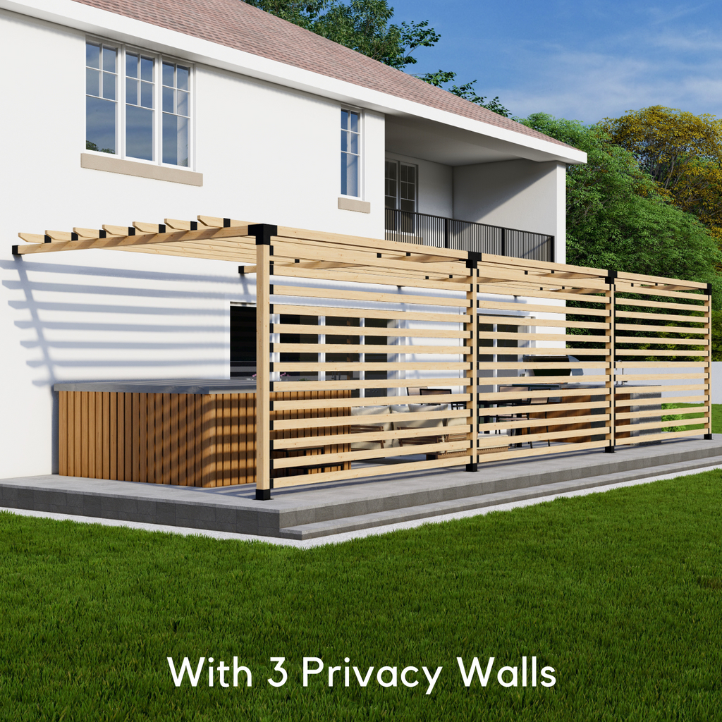 Kit to Assemble Pergola Attached to House