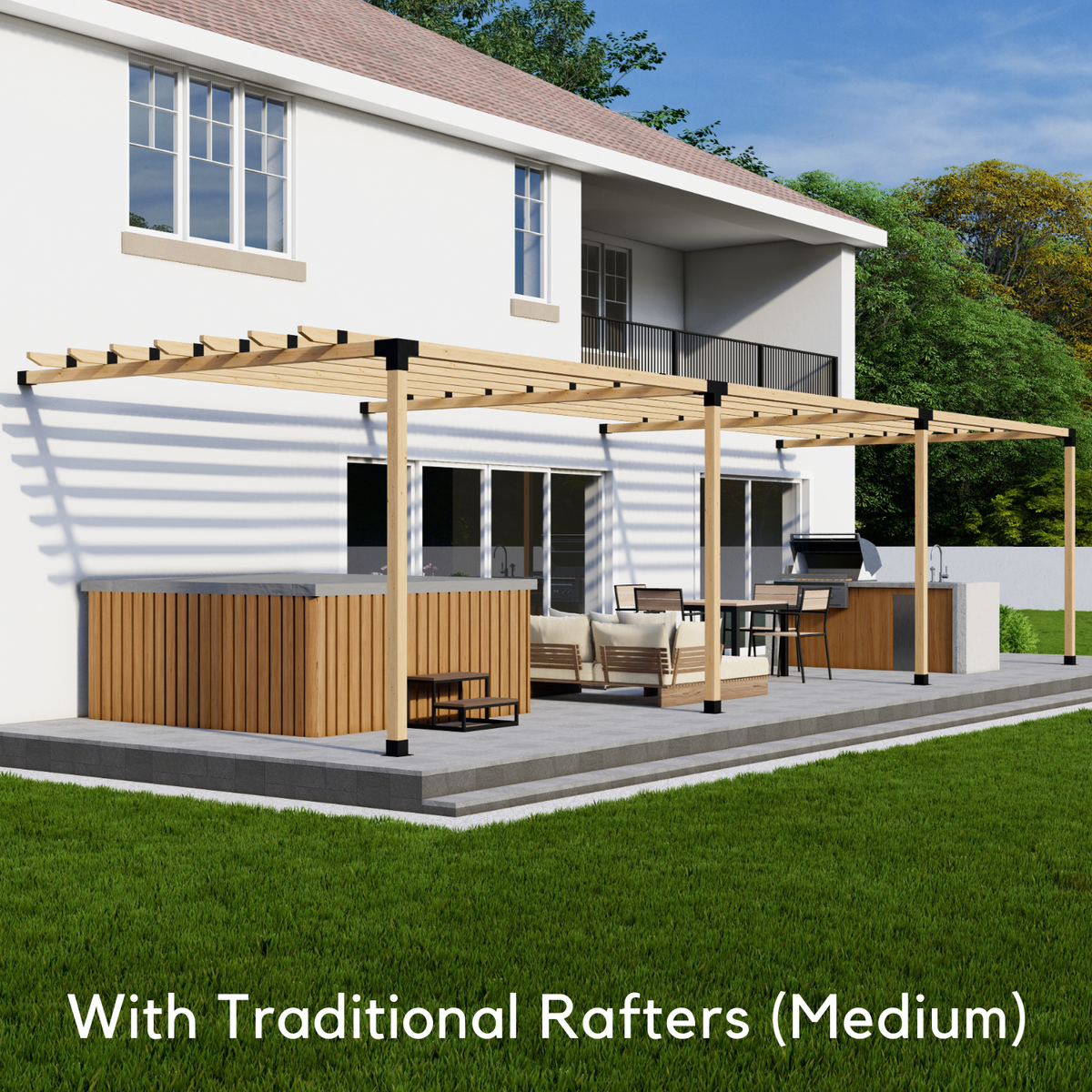 DIY Pergola Frame Kit w/ Optional Roof