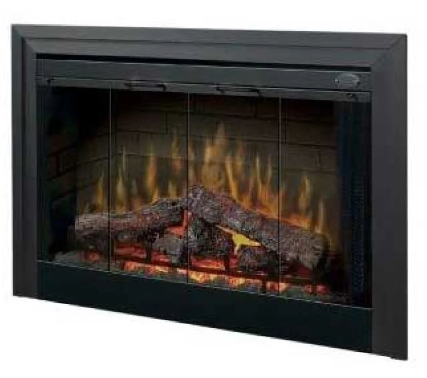 Dimplex Glass Bi-Fold Look Door for 45-inch Deluxe Built-In Firebox BFDOOR45BLKSM