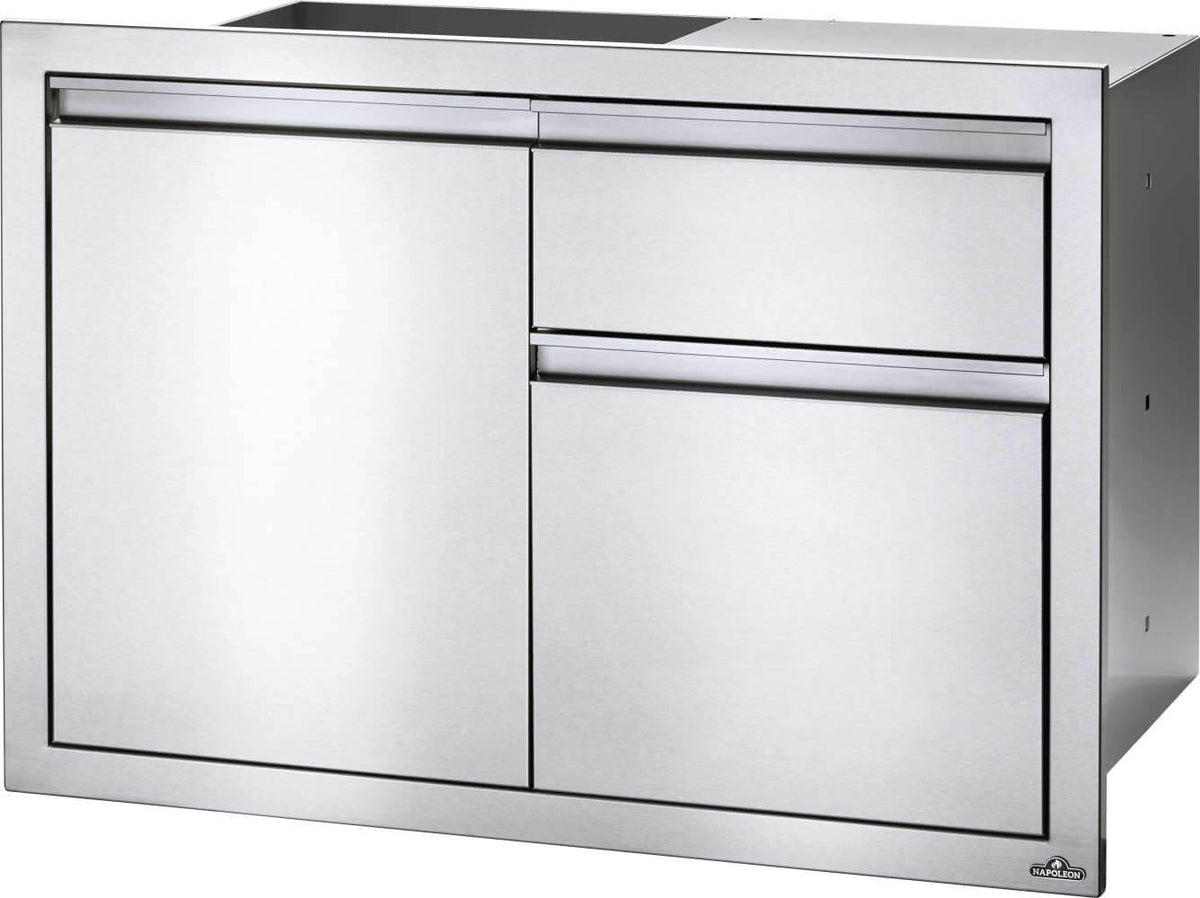 Napoleon 36" x 24" – Porte simple et tiroir poubelle en acier inoxydable – BI-3624-1D1W