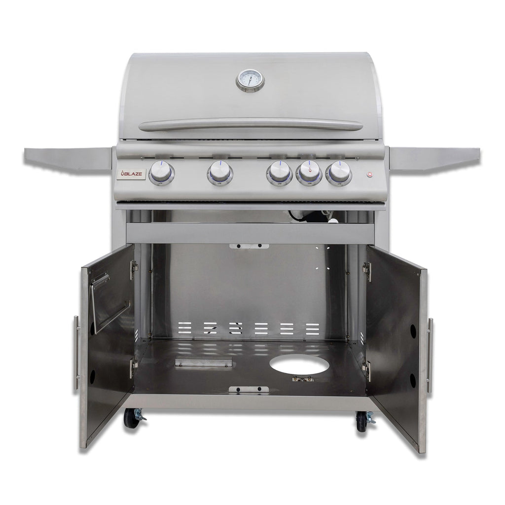 Blaze LTE PLUS 32" 4-Burner Built-In Gas Grill w/ Cart - BLZ-4LTE3 + BLZ-4-CART-SC
