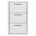 Blaze 16" Triple Access Drawer w/ Interior Lighting - Stainless Steel - BLZ-DRW3-R-LT