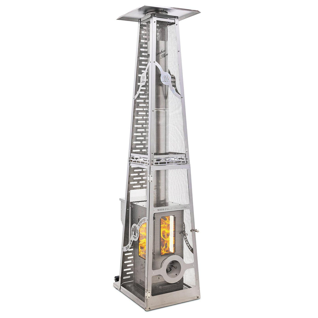Timber Stoves Big Timber Patio Heater (Stainless) with Elite Safety Cage