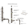 Sauna Heaters LeisureCraft – Kit de cheminée avec sortie latérale et coude