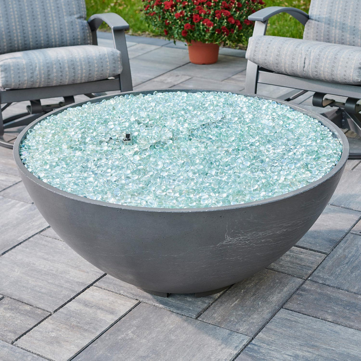 42" Cove Edge Round Gas Fire Pit Bowl - Midnight Mist CV-30EMM