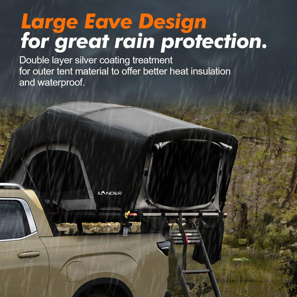 140cm Roof Top Tent, Fold-Out Aluminum Design, Removable Ladder, Waterproof & Windproof, DOBA-CRT140