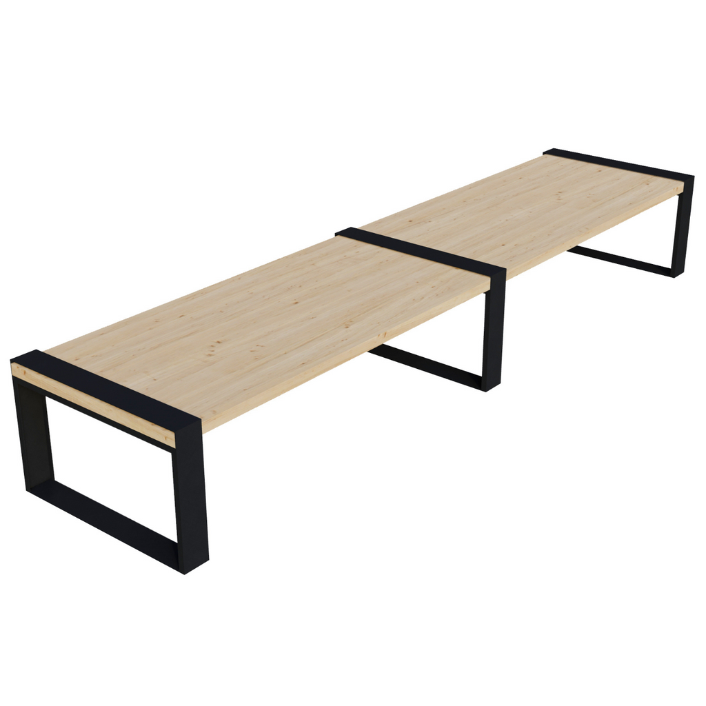 DIY Low Picnic Table Kit (Up to 12 Feet Long) - Brackets for 2x6 Wood Slats