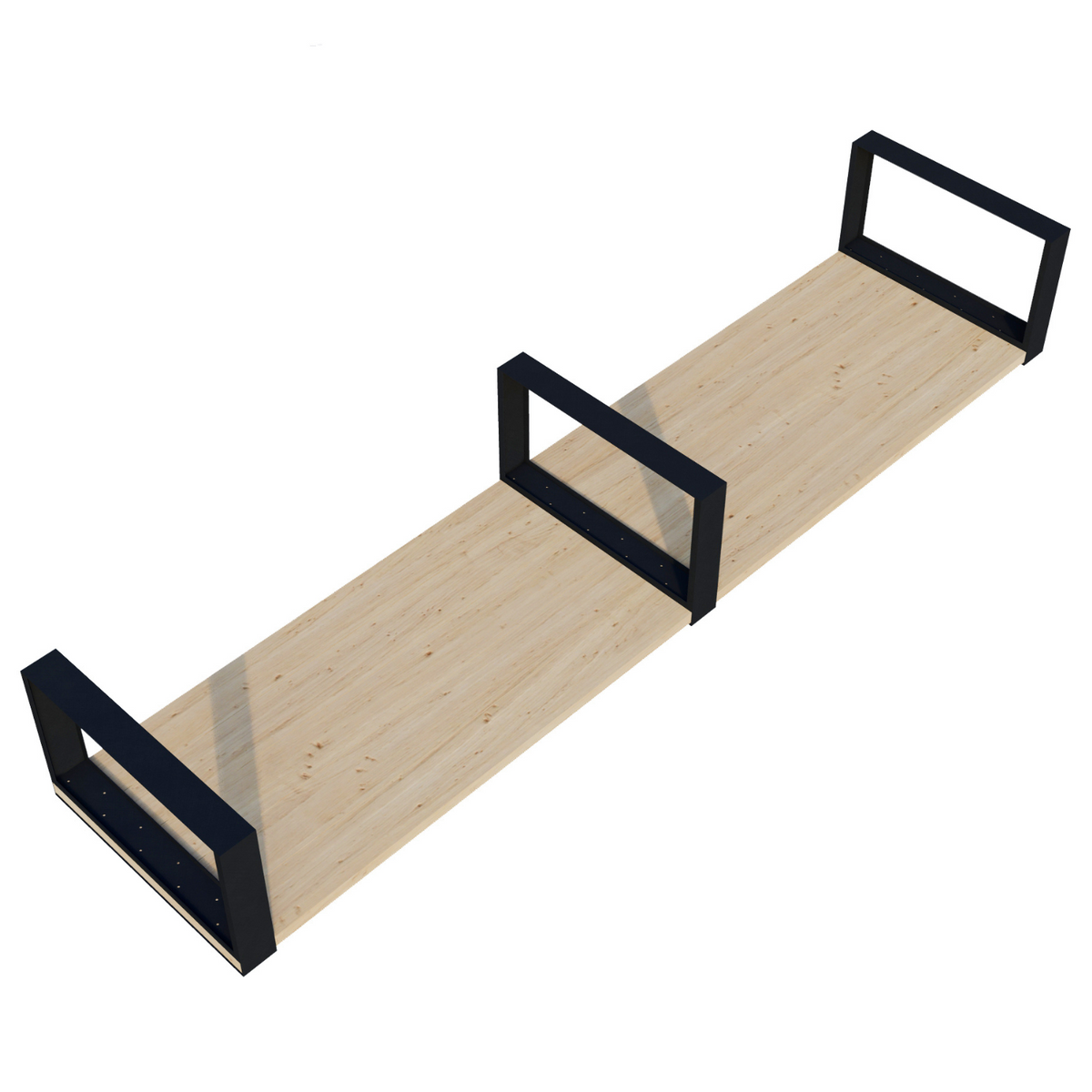 DIY Low Picnic Table Kit (Up to 12 Feet Long) - Brackets for 2x6 Wood Slats