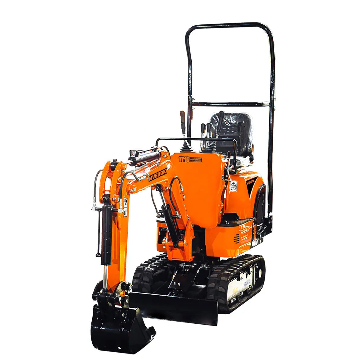 Compact Mini Excavator, 9.5 HP Kohler Engine, Eaton Hydraulic Motor, 360° Rotation, 11" Bucket TMG-MVE09K(Discontinued – No Longer Available)