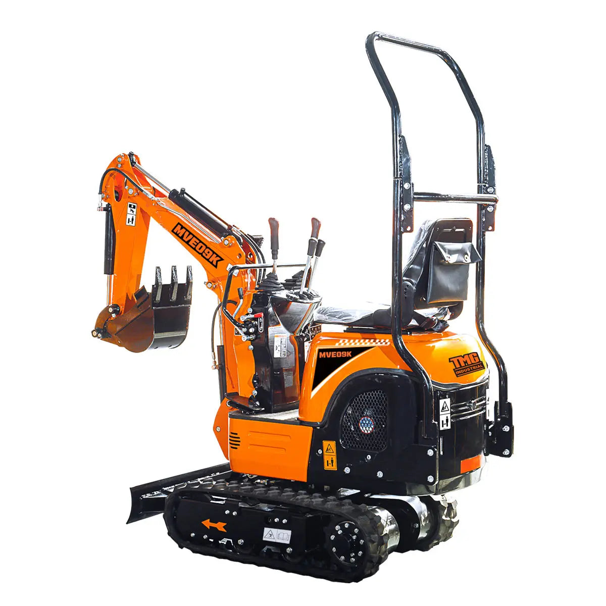 Compact Mini Excavator, 9.5 HP Kohler Engine, Eaton Hydraulic Motor, 360° Rotation, 11" Bucket TMG-MVE09K(Discontinued – No Longer Available)