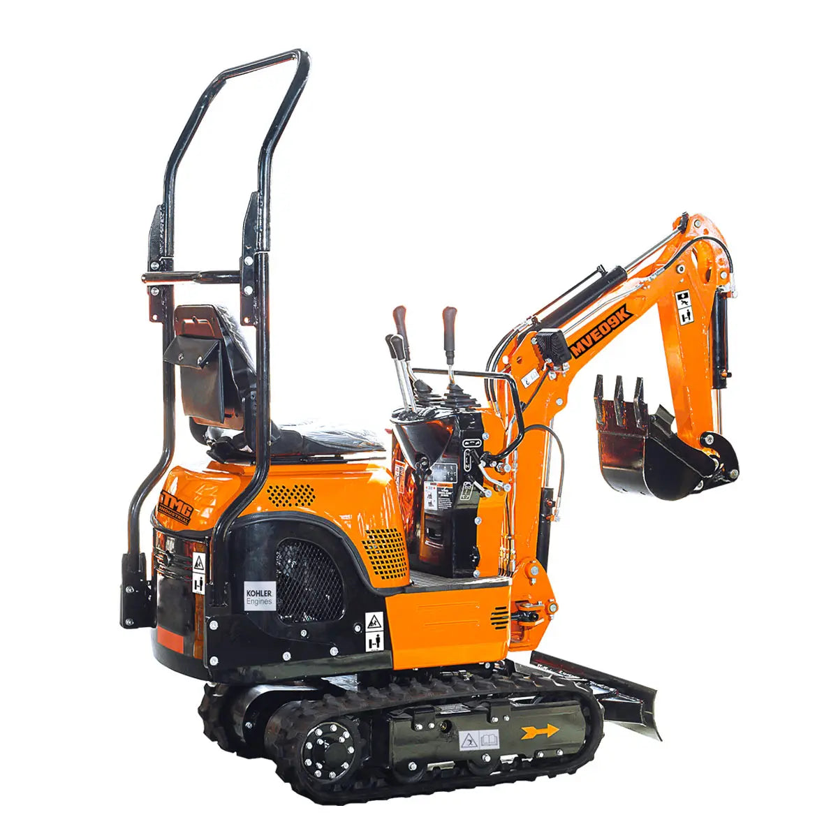 Compact Mini Excavator, 9.5 HP Kohler Engine, Eaton Hydraulic Motor, 360° Rotation, 11" Bucket TMG-MVE09K(Discontinued – No Longer Available)