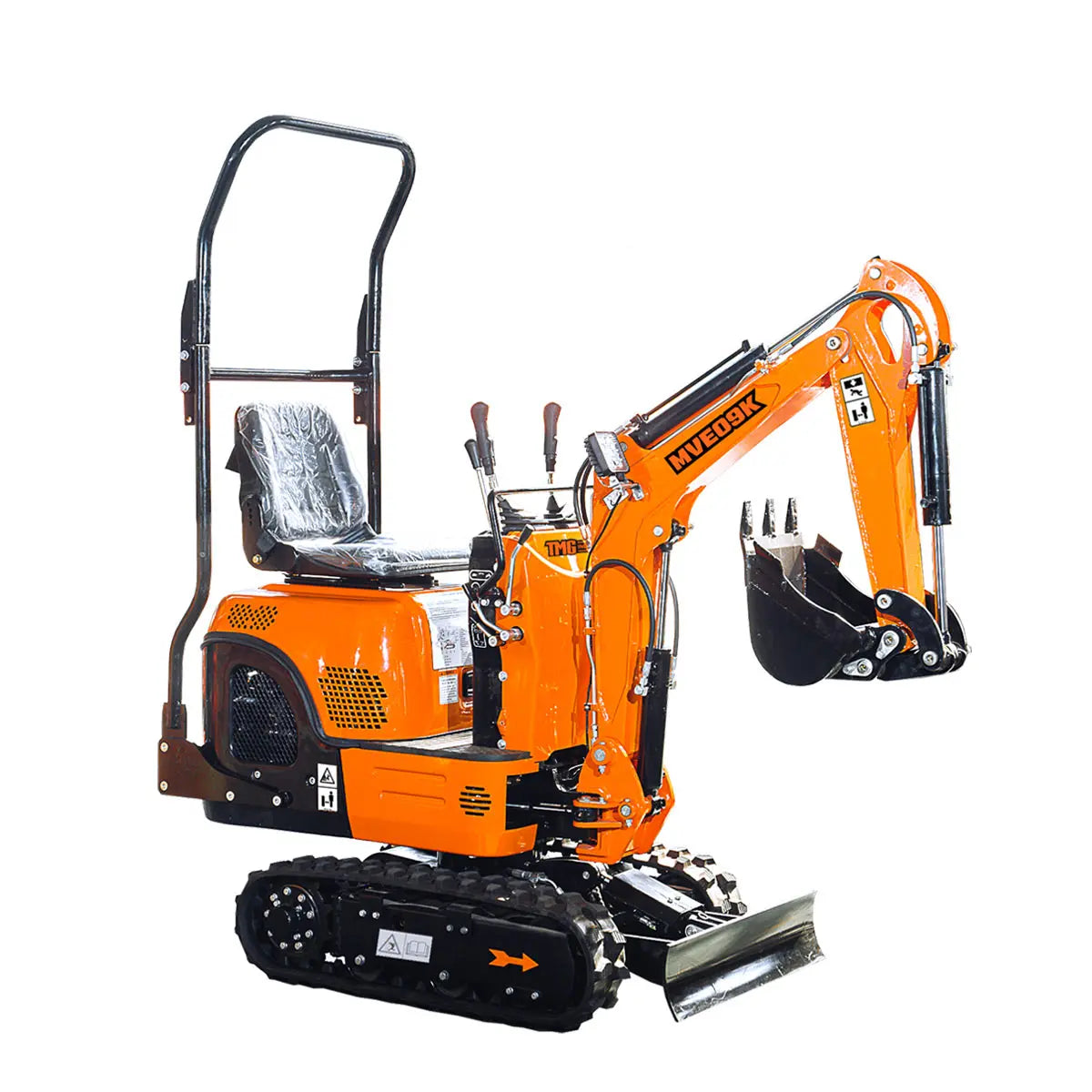 Compact Mini Excavator, 9.5 HP Kohler Engine, Eaton Hydraulic Motor, 360° Rotation, 11" Bucket TMG-MVE09K(Discontinued – No Longer Available)