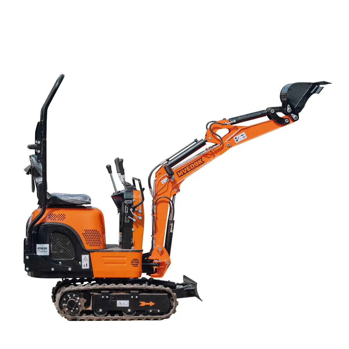Compact Mini Excavator, 9.5 HP Kohler Engine, Eaton Hydraulic Motor, 360° Rotation, 11" Bucket TMG-MVE09K(Discontinued – No Longer Available)