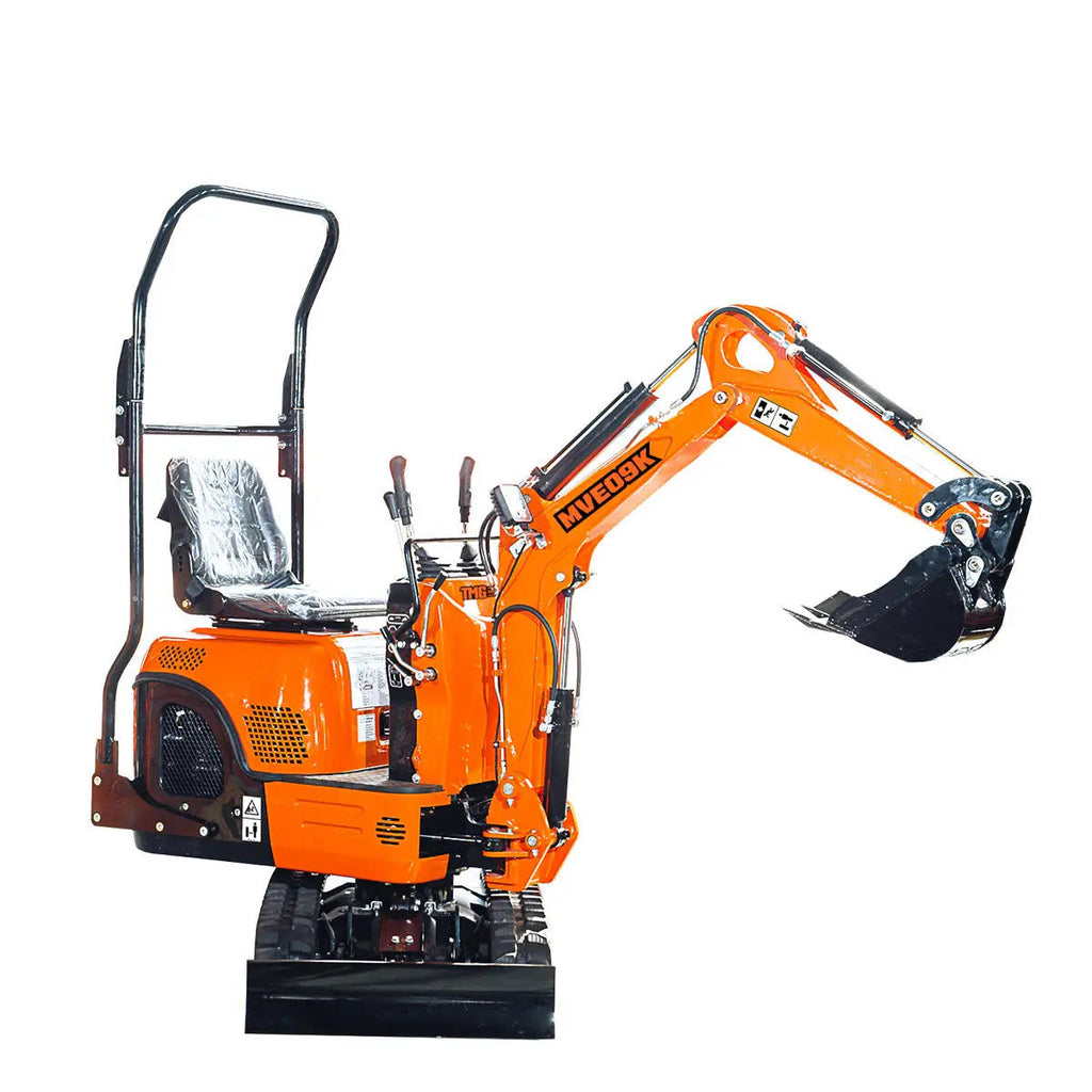 Compact Mini Excavator, 9.5 HP Kohler Engine, Eaton Hydraulic Motor, 360° Rotation, 11" Bucket TMG-MVE09K(Discontinued – No Longer Available)